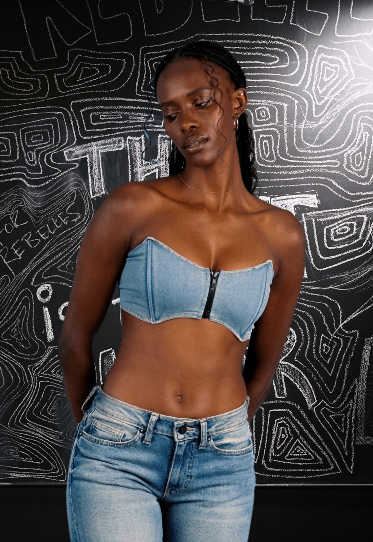 BADA$$ Denim Bandeau - Oak & Acorn ~ Only for the Rebelles