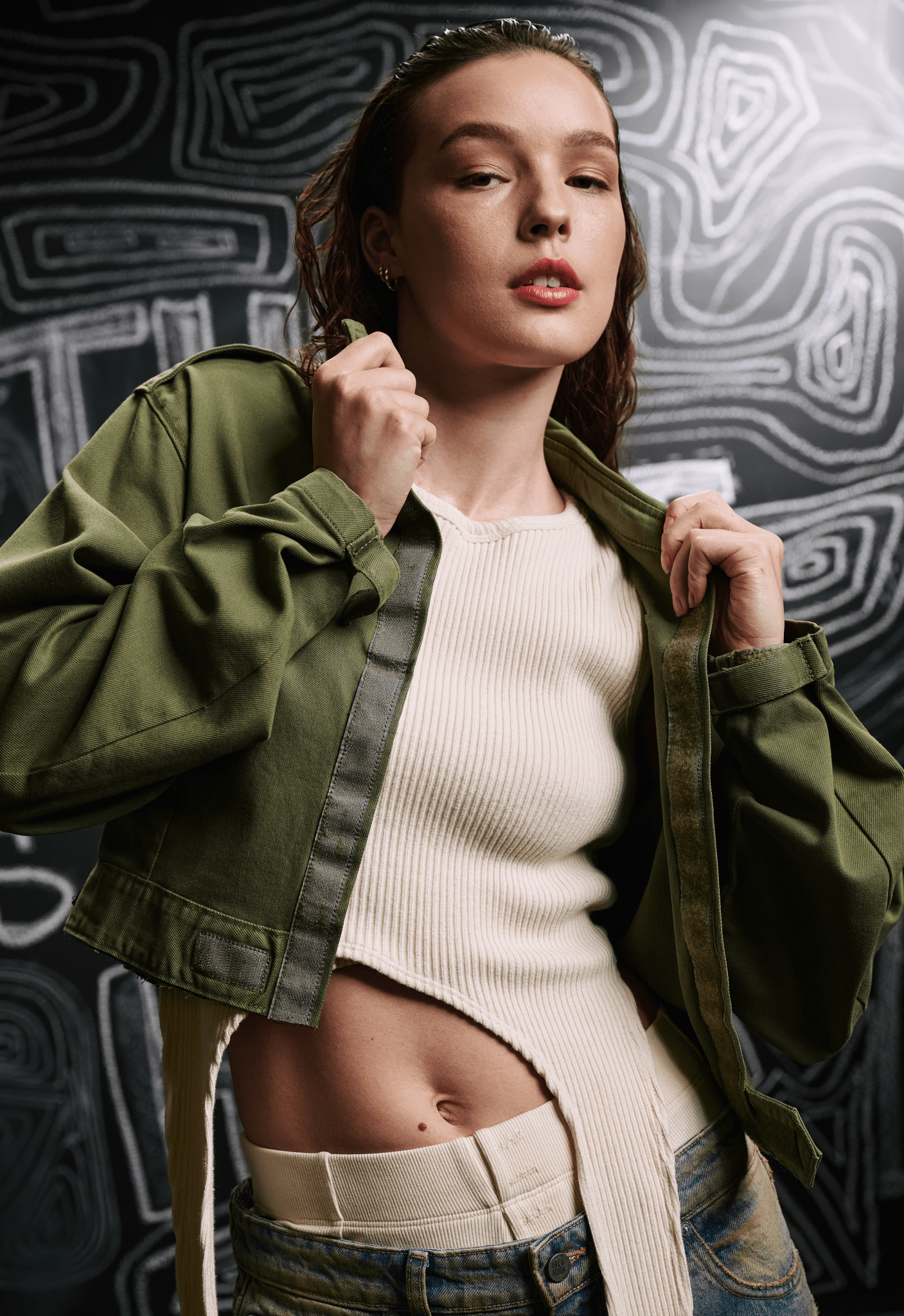 The One Ribbed Mili Tank - Oak & Acorn ~ Only for the Rebelles