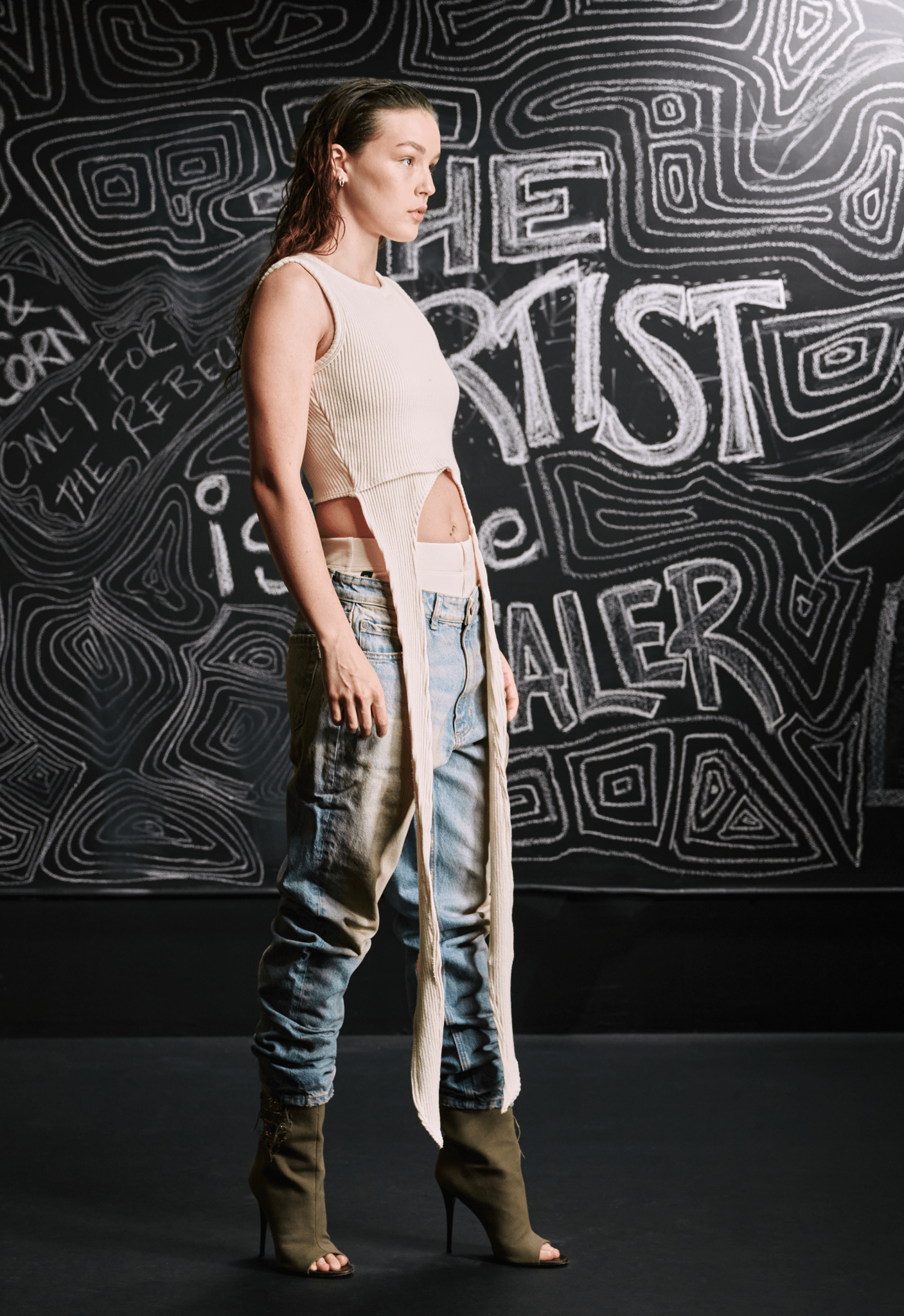 The One Ribbed Mili Tank - Oak & Acorn ~ Only for the Rebelles